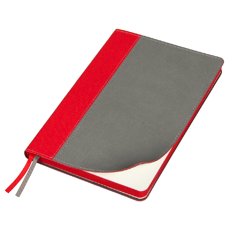 Ежедневник Flexy Viva Latte Sand Color A5,  с красным, недатированный, в гибкой обложке