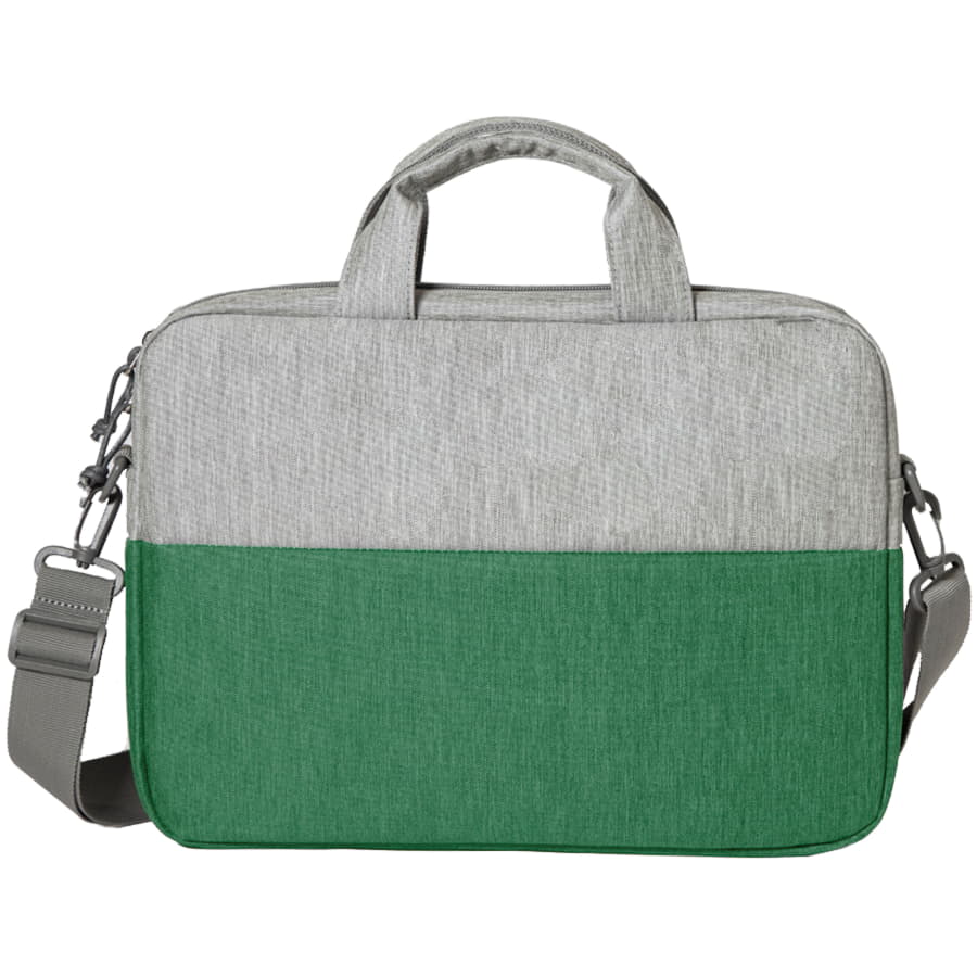 Конференц-сумка BEAM NOTE, серый/зеленый, 39х30х6.5 см, ткань верха:100% полиэсте, под-д:100%полиэст