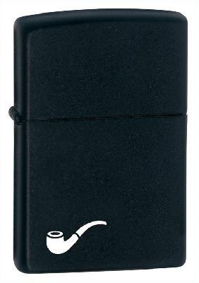 Зажигалка для трубок ZIPPO Pipe с покрытием Black Matte, латунь, овая, 36x12x56 мм