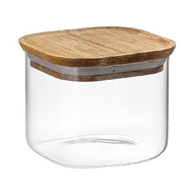 Банка для хранения квадратная glass acacia, 600 мл