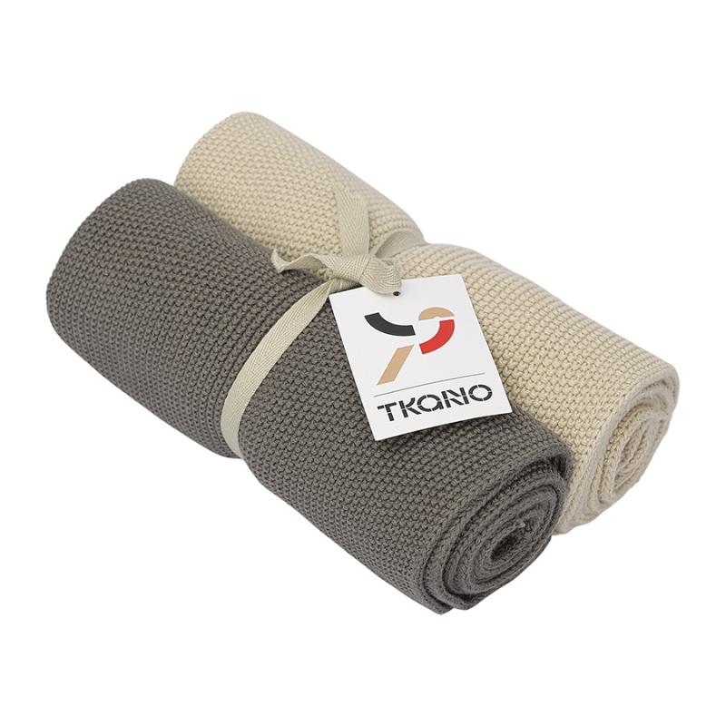 Набор из двух кухонных вязаных полотенец из коллекции essential