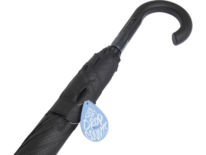 Зонт-трость Carbon с куполом из переработанного пластика