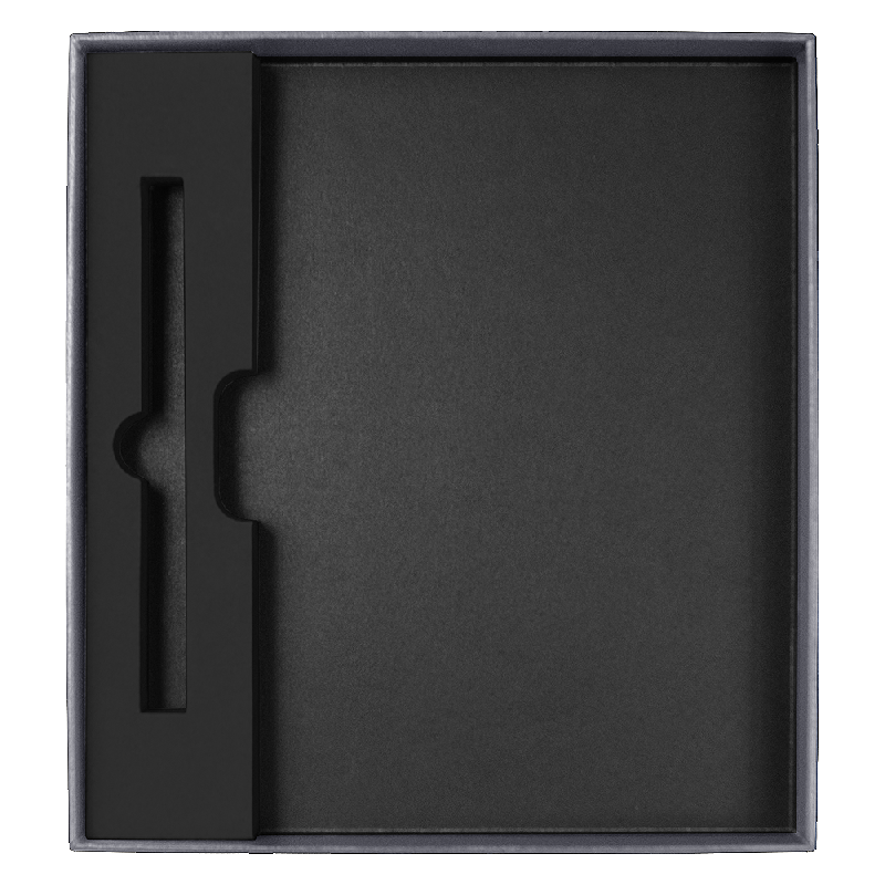 Коробка подарочная, размер  203*220*30 мм,  Solution Gift Linen  для ежедневника и ручки,  (темное )