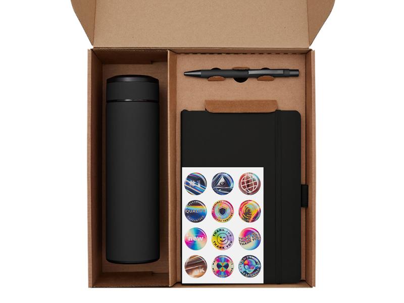 Набор Warmpage с термосом, блокнотом, ручкой и чаем