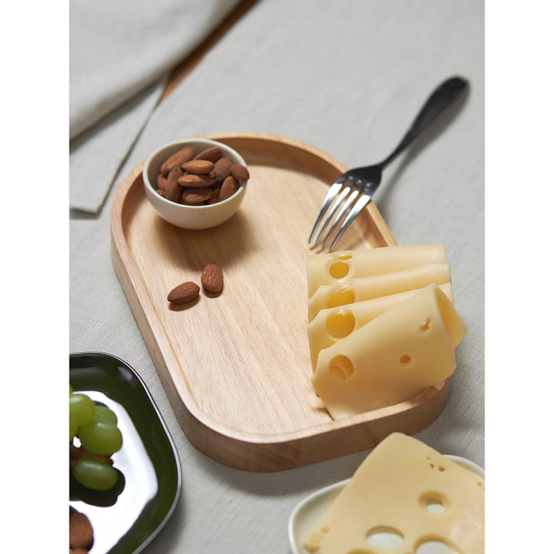 Набор из 5ти сервировочных тарелок на деревянном подносе sorrento