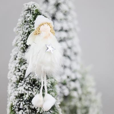 Новогоднее украшение рождественский ангел Брайтенс, белый