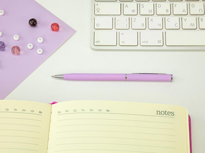 Ручка металлическая шариковая Palermo, софт-тач