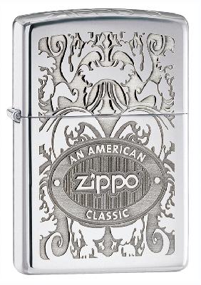 Зажигалка ZIPPO Crown Stamp™ с покрытием High Polish Chrome, латунь, 38x13x57 мм