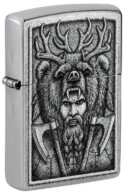Зажигалка ZIPPO Barbarian Design с покрытием Street Chrome, латунь, 38x13x57 мм