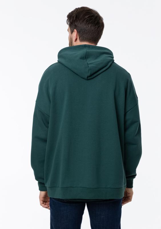 Худи унисекс STAN оверсайз футер без начёса 350, 66, Т-зелёный (130)