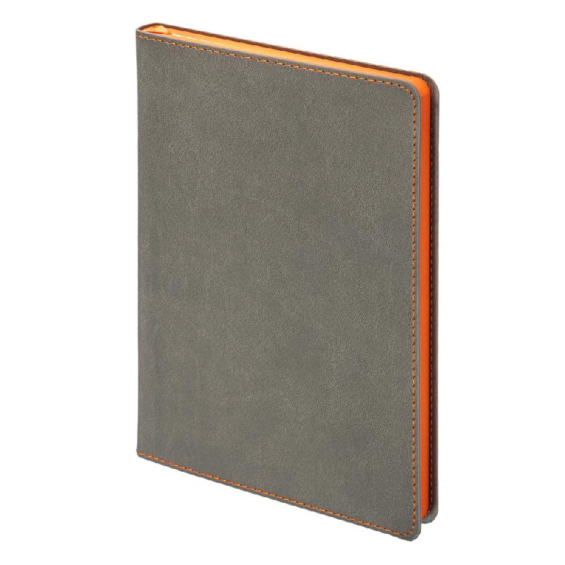 Ежедневник Flexy Latte А5,  с оранжевым срезом, недатированный, в гибкой обложке