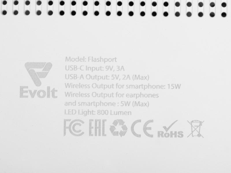 Складная зарядная станция с беспроводной зарядкой Flashport, 15 Вт