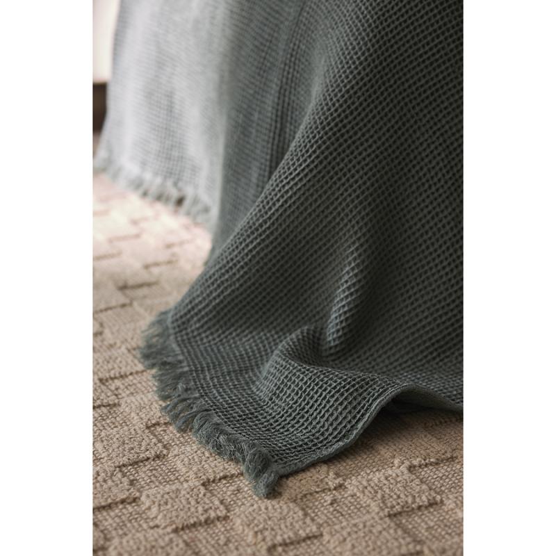 Покрывало вафельное из хлопка  из коллекции essential, 180х250 см