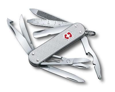 Ножбрелок VICTORINOX Mini Champ Alox, 58 мм, 15 функций, алюминиевая рукоять