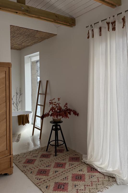 Штора из муслина с декором  из коллекции essential, 150х290 см