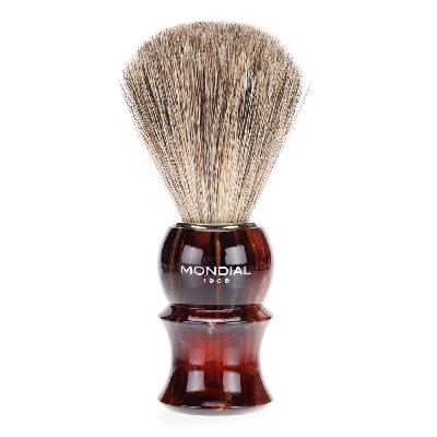 Помазок для бритья Mondial, пластик, ворс барсука, рукоять