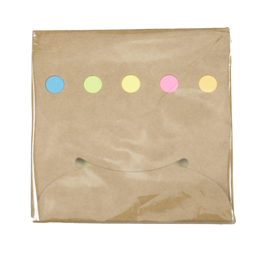 Набор стикеров с клеевым краем UNITY, 6 цв по 25шт, бежевый, бумага