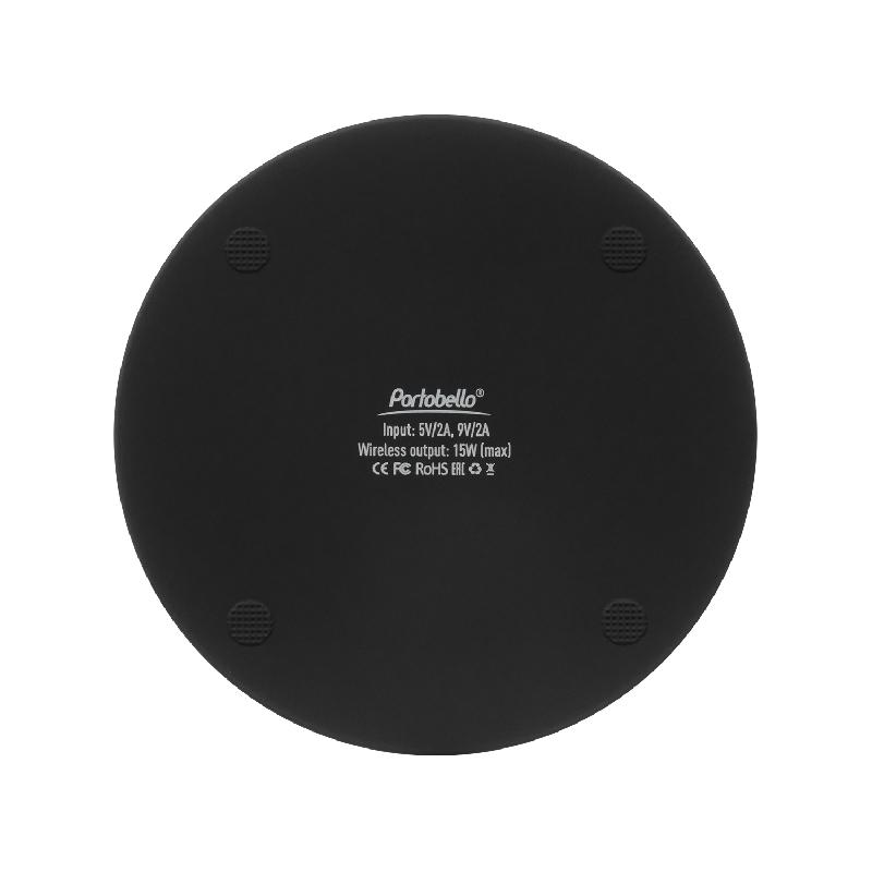 Беспроводное зарядное устройство с подсветкой 15W Аурис (Auris), 