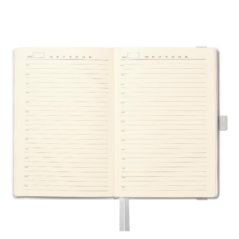 Ежедневник Galaxy недатированный, жесткая обложка, срез голограф. фольга