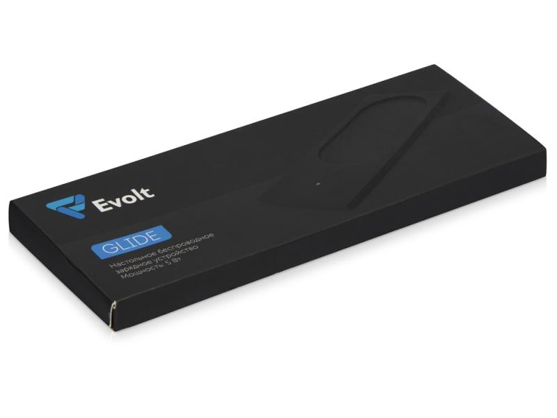 Беспроводное настольное зарядное устройство Glide с подсветкой, soft-touch