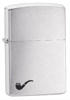 Зажигалка для трубок ZIPPO Pipe с покрытием e Brushed Chrome, латунь, 36x12x56 мм