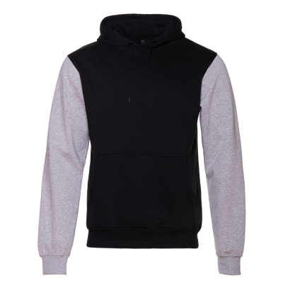 Худи унисекс STAN футер с начёсом 260,20, Чёрный - Серый меланж (20/50)