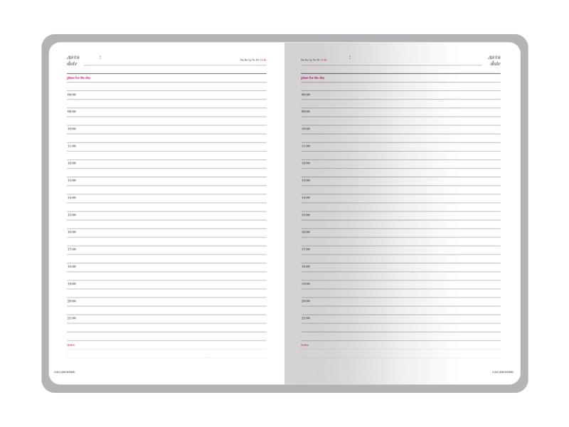 Ежедневник недатированный А5 Sidney Nebraska с серебряным срезом и уголками