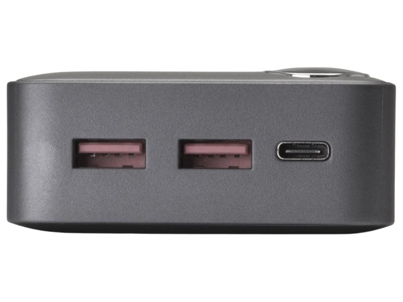 Внешний аккумулятор Mild Pro c быстрой зарядкой QC/PD, металлик soft-touch, 20 000 mAh