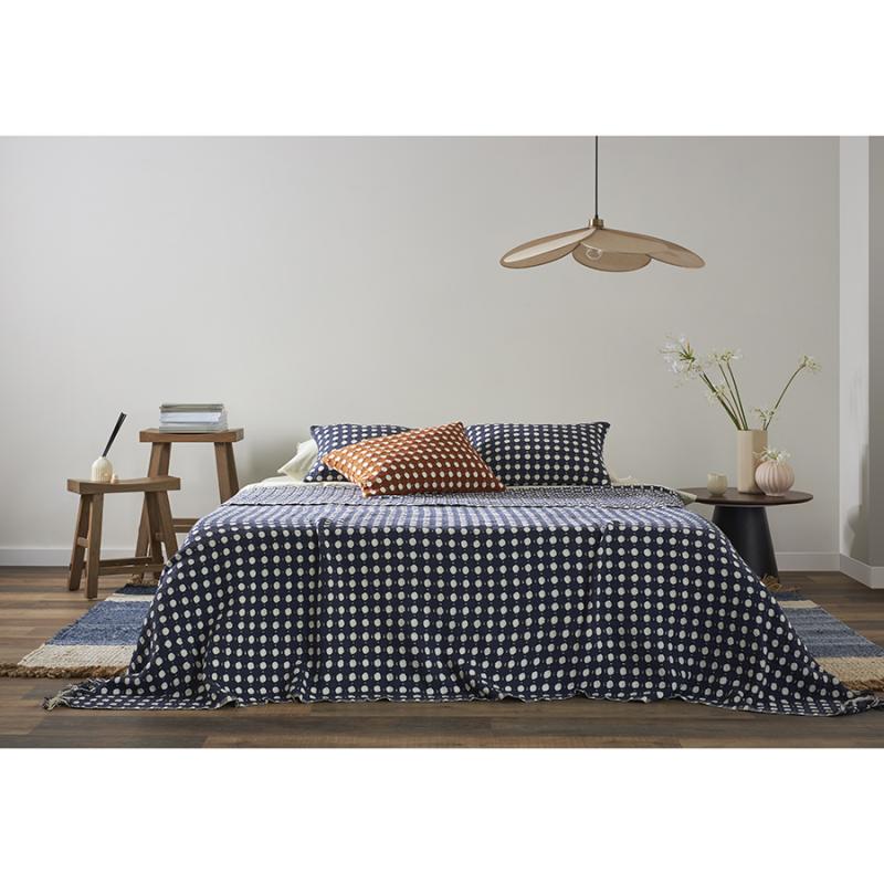 Покрывало из хлопка polka   из коллекции essential, 180х250 см
