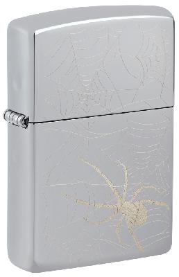 Зажигалка ZIPPO Spider Design с покрытием High Polish Chrome, латунь, 38x13x57 мм
