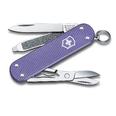 Ножбрелок VICTORINOX Classic SD Alox Colors "Electric Lavender", 58 мм, 5 функций