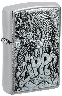 Зажигалка ZIPPO Classic с покрытием Brushed Chrome, латунь, 38x13x57 мм