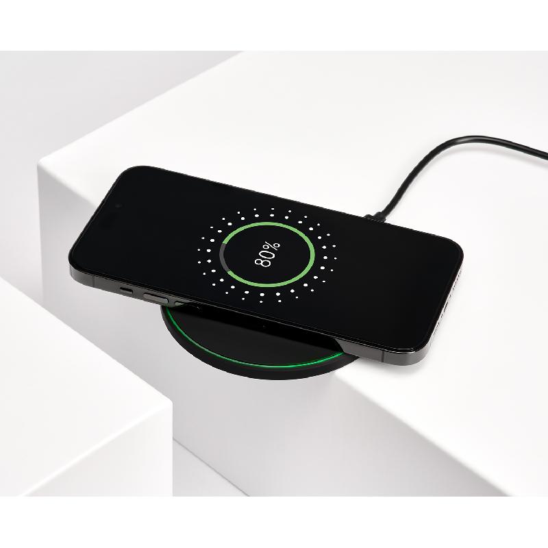 Беспроводное зарядное устройство с подсветкой 15W Аурис (Auris), 