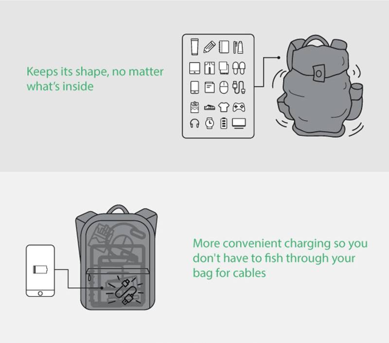 Рюкзак KORIN ClickPack X 45х32х15,5 см, с клапаном, черный