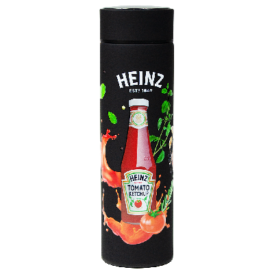 Термос вакуумный стальной Urban Prinnt Sample  Heinz  двухстеночный едной изоляцией  450 мл, крышка с дисплеем