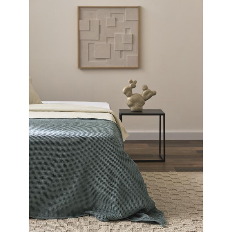 Покрывало вафельное из хлопка  из коллекции essential, 180х250 см