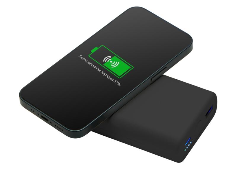 Внешний беспроводной аккумулятор 2-в-1 с функцией зарядки Apple Watch, QC/PD AtomIQ, 10000 мАч