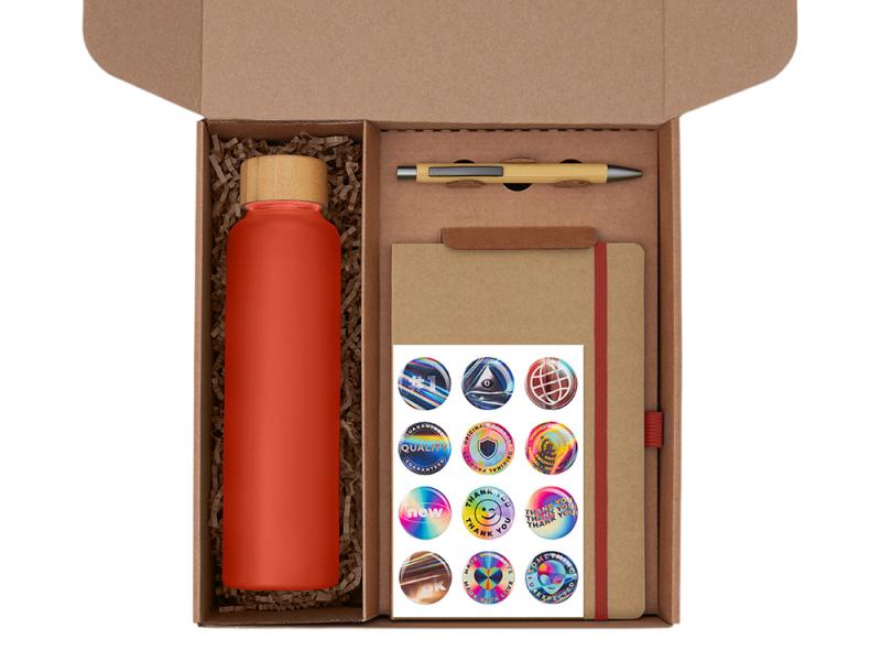 Набор Wooden с бутылкой, блокнотом, ручкой и подставкой для телефона