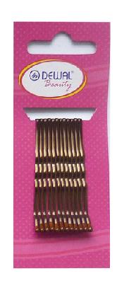 Невидимки Dewal Beauty волна 50 мм (12 шт) бронза