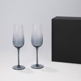 Подарочный набор 2 бокала для шампанского Mancera в черной коробке