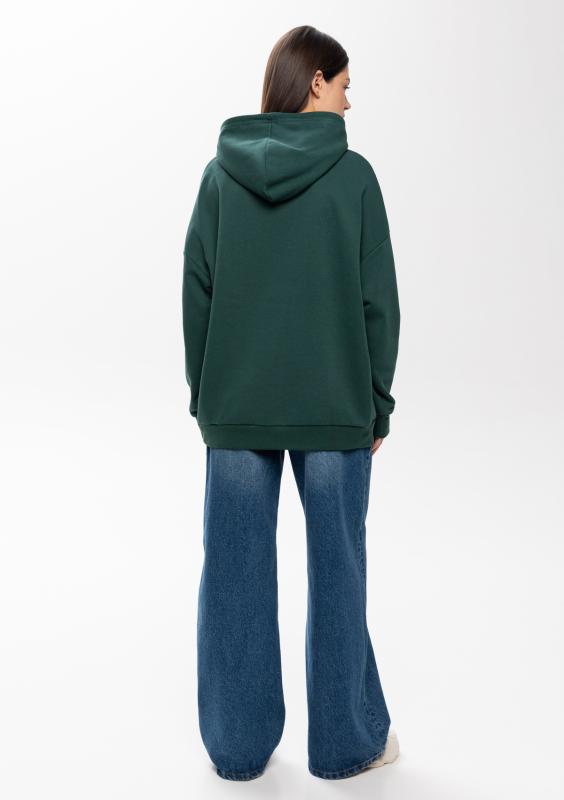 Худи унисекс STAN оверсайз футер без начёса 350, 66, Т-зелёный (130)