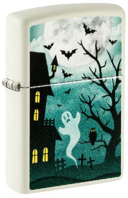 Зажигалка ZIPPO Spooky Design с покрытием Glow In The Dark Green, латунь, 38x13x57 мм