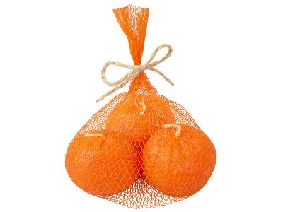 Набор свечей Мандарины в сетке, без аромата