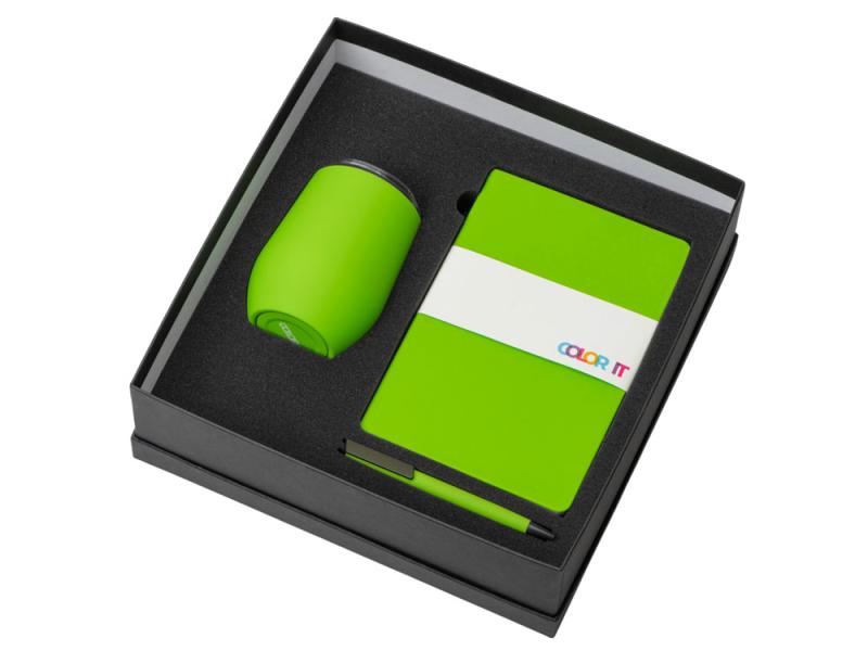Подарочный набор Color it с блокнотом, пластиковой ручкой и термокружкой