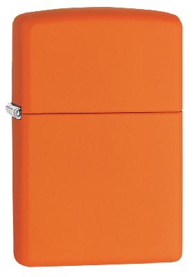 Зажигалка ZIPPO Classic с покрытием Orange Matte, латунь, овая, 38x13x57 мм