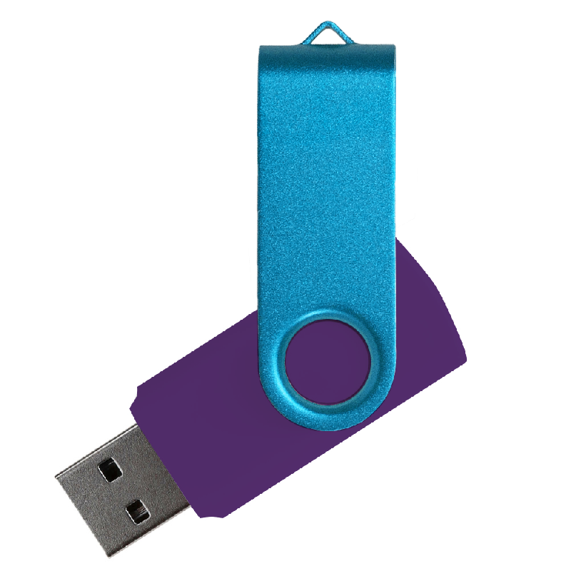 Флеш накопитель USB 2.0 Twister Сolor Mix 16GB, пластик Софт Тачметалл