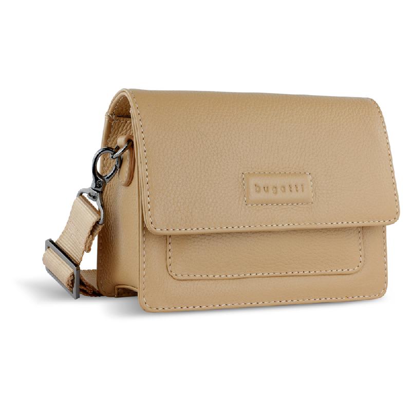 Сумка через плечо женская BUGATTI Elsa, воловья кожаполиэстер, 18,5х8,5х14,5 см