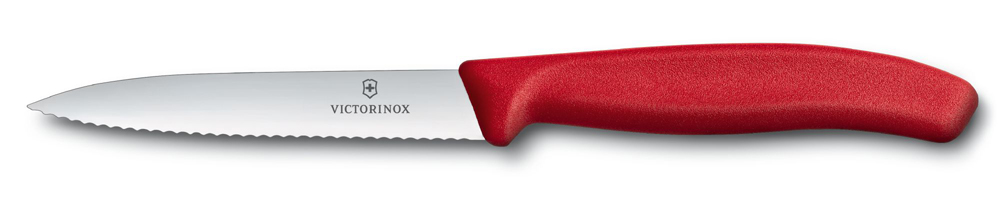 Нож для овощей VICTORINOX SwissClassic, лезвие 10 см с волнистой кромкой