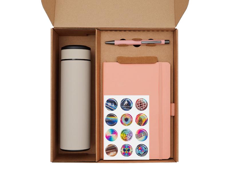 Набор Warmpage с термосом, блокнотом, ручкой и чаем