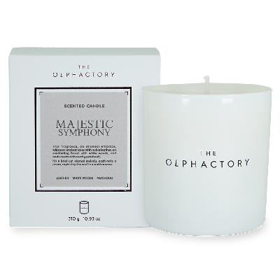 Свеча ароматическая the olphactory, white insignia, majestic symphony, 60 ч